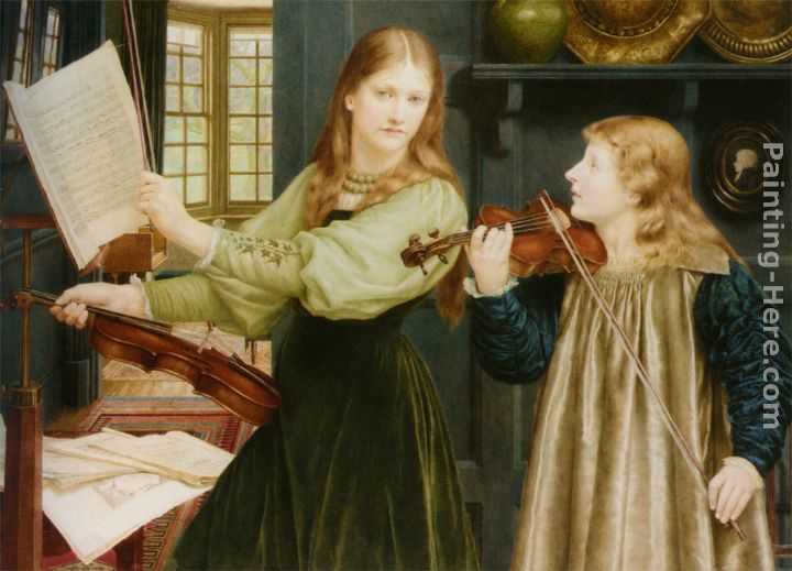 The Duet painting - Henry Holiday The Duet art painting